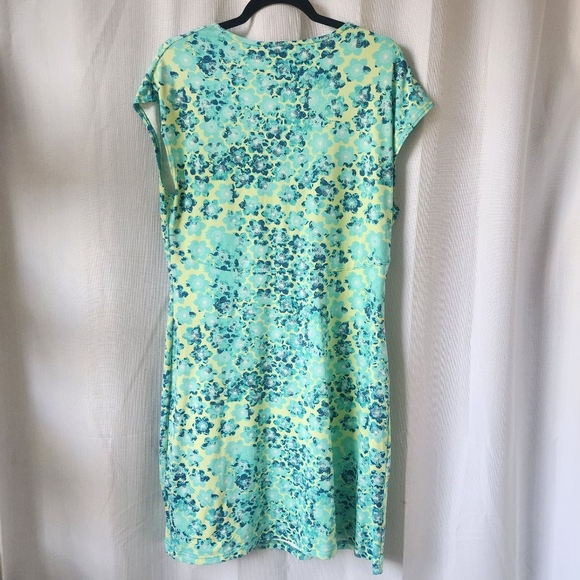 Title Nine Floral Green Diamalete Steadfast Athletic A-Line Dress Size XL - Picture 6 of 8